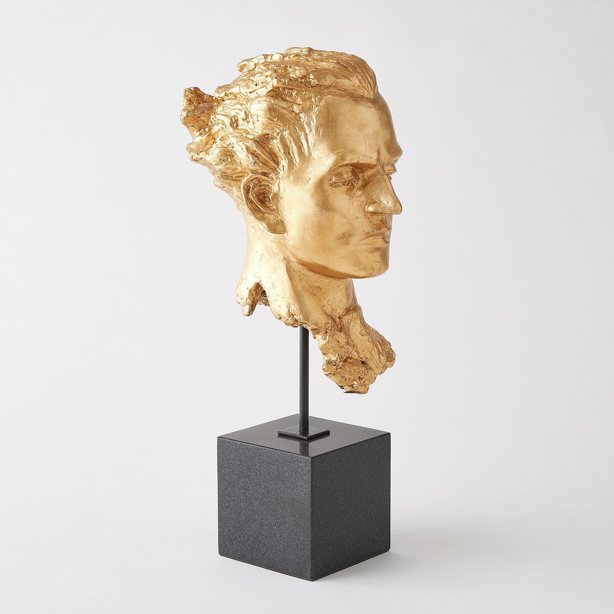 Global Views Gold Leaf Gilded Portrait Sculpture