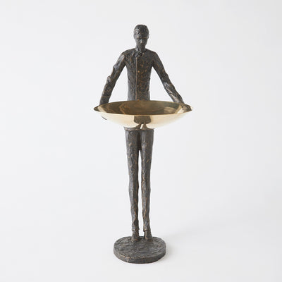 Global Views Wooster Sculpture Bronze w/ Brass Plate