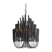 Arteriors Tilda Black Stained Wood Chandelier