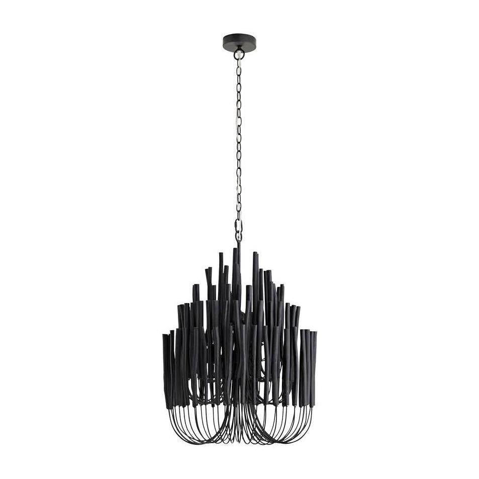 Arteriors Tilda Black Stained Wood Chandelier