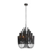Arteriors Tilda Black Stained Wood Chandelier