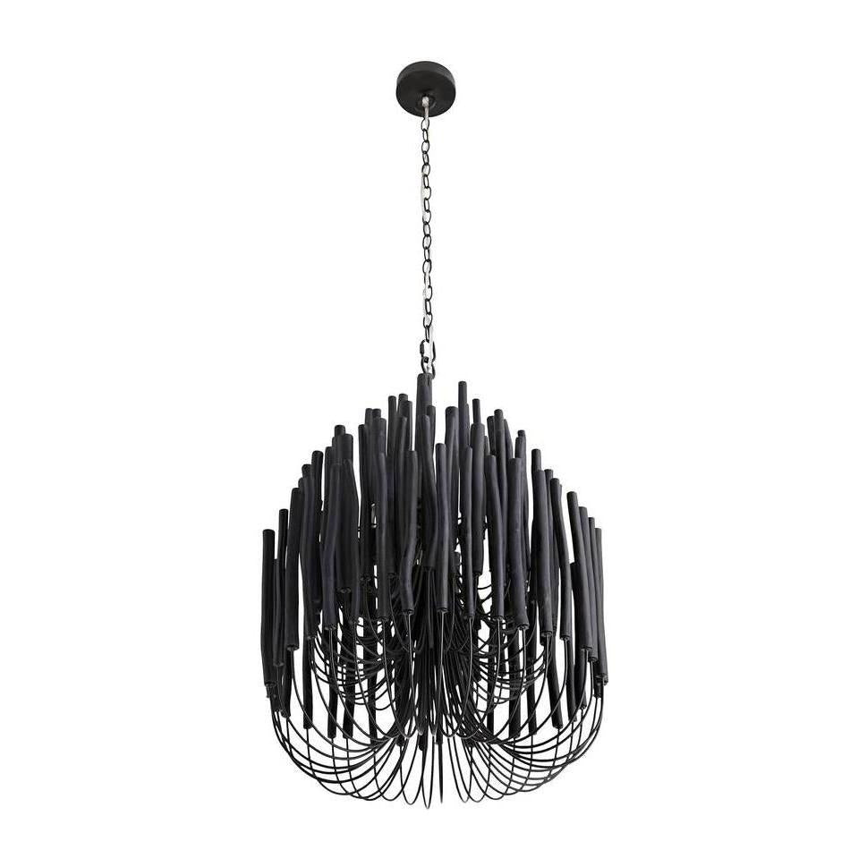 Arteriors Tilda Black Stained Wood Chandelier