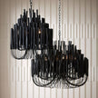 Arteriors Tilda Black Stained Wood Chandelier