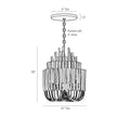 Arteriors Tilda Black Stained Wood Chandelier