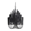 Arteriors Tilda Black Stained Wood Chandelier
