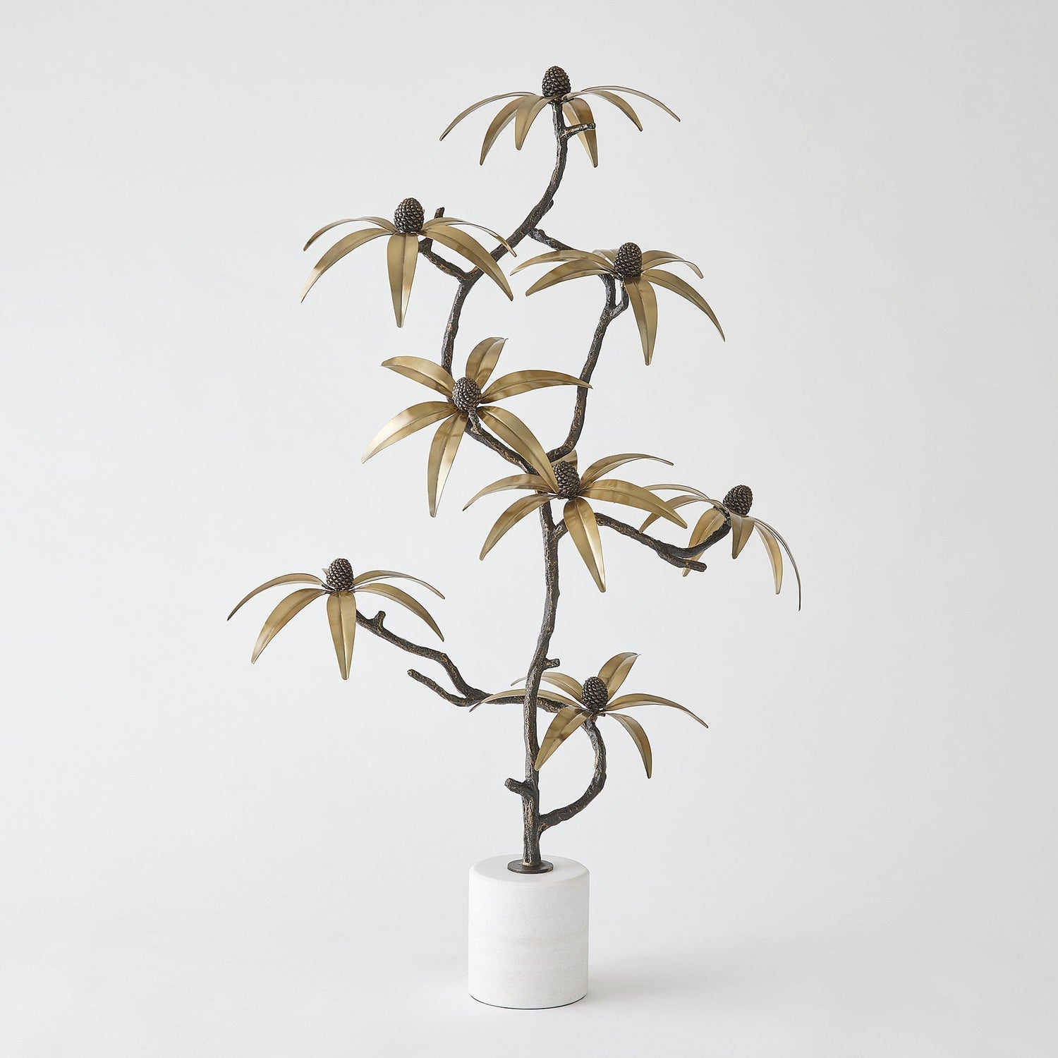 Global Views Black Bronze Brass Eyed Susan Sculpture