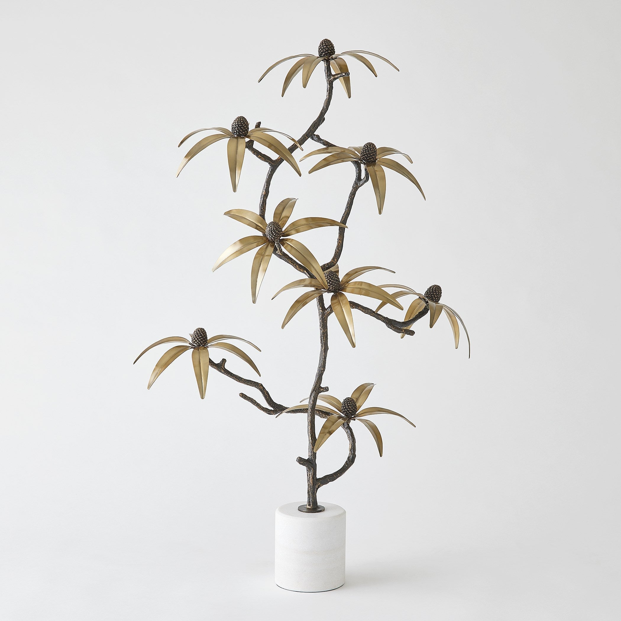 Global Views Black Bronze Brass Eyed Susan Sculpture