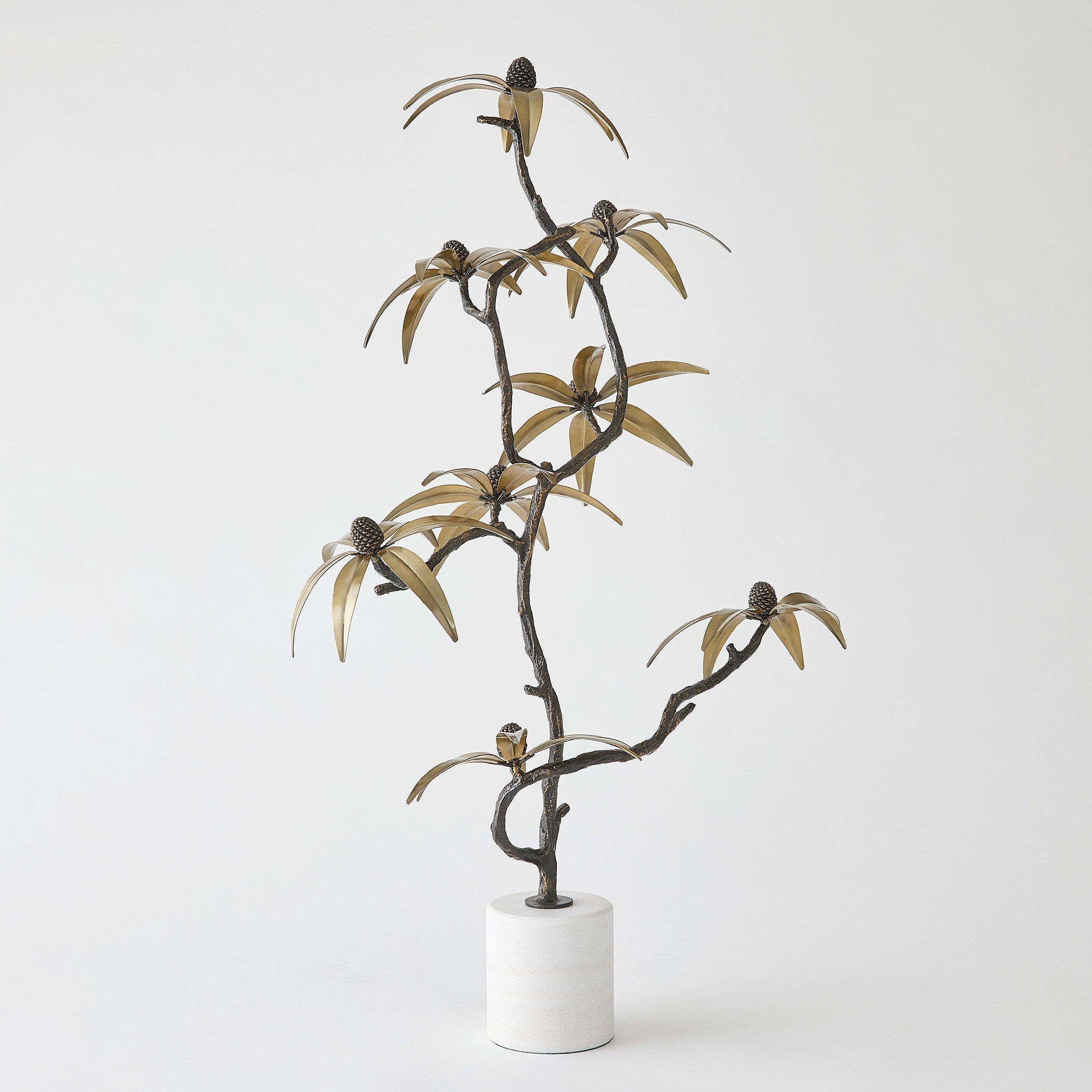 Global Views Black Bronze Brass Eyed Susan Sculpture
