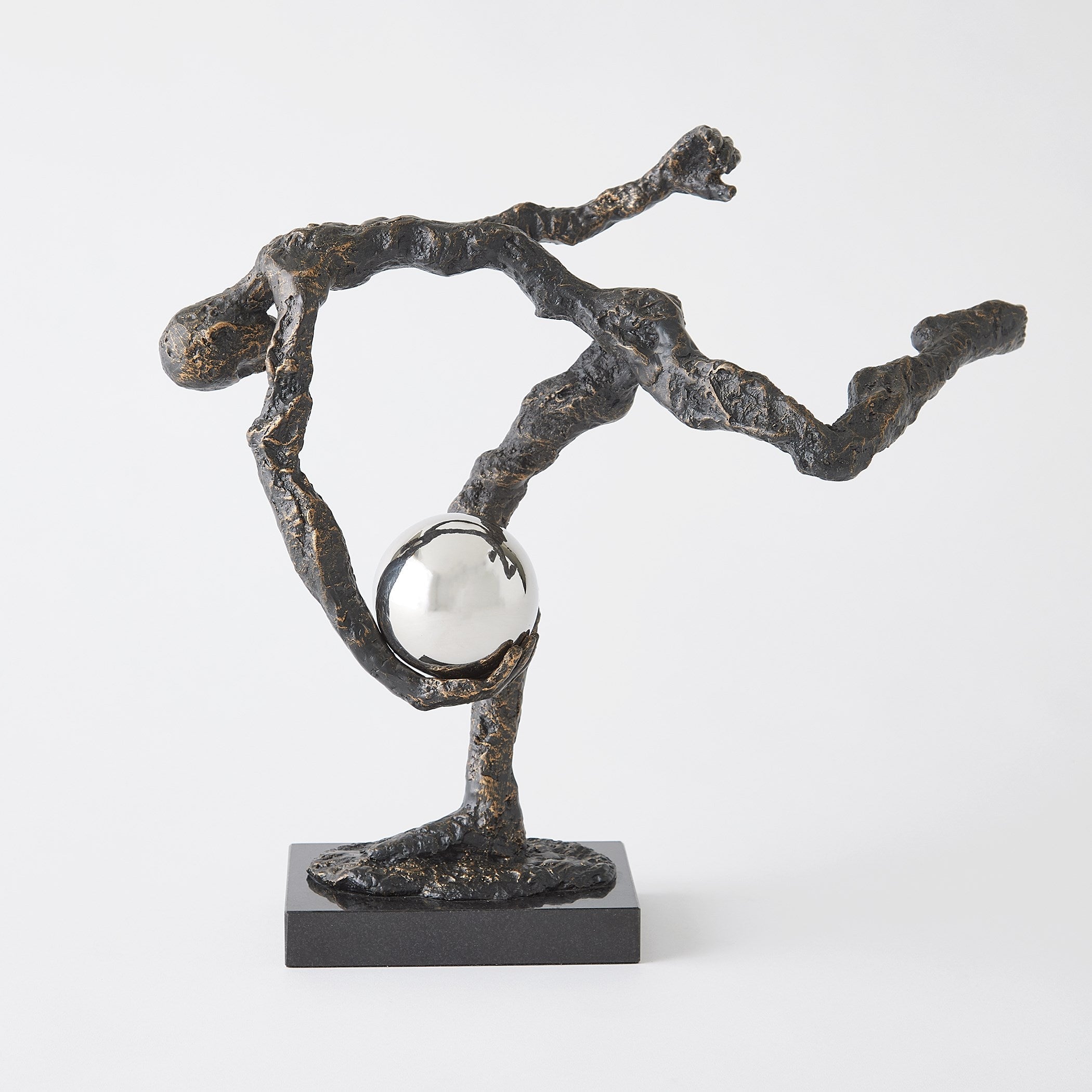 Global Views Bronze Tripped Up Sculpture
