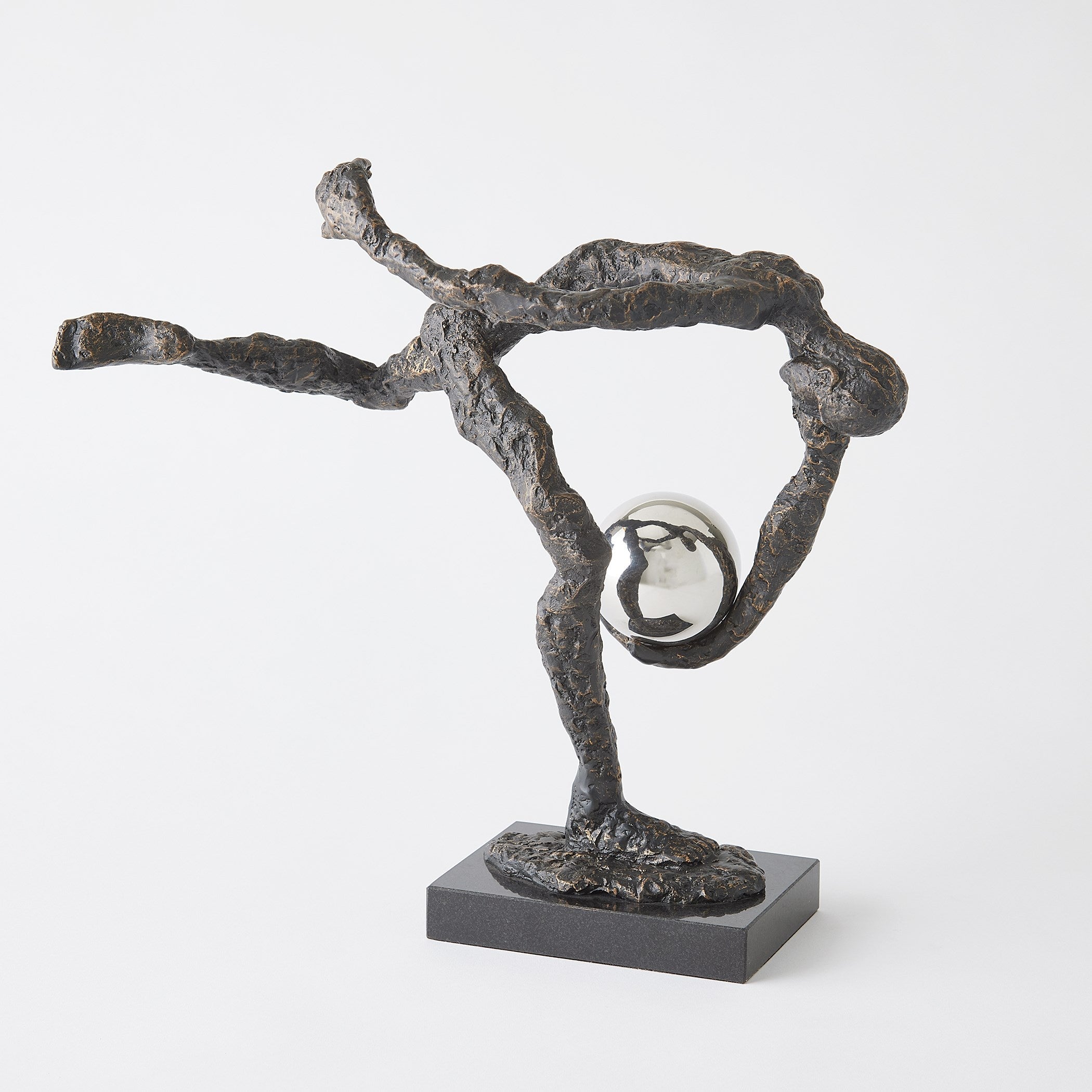 Global Views Bronze Tripped Up Sculpture