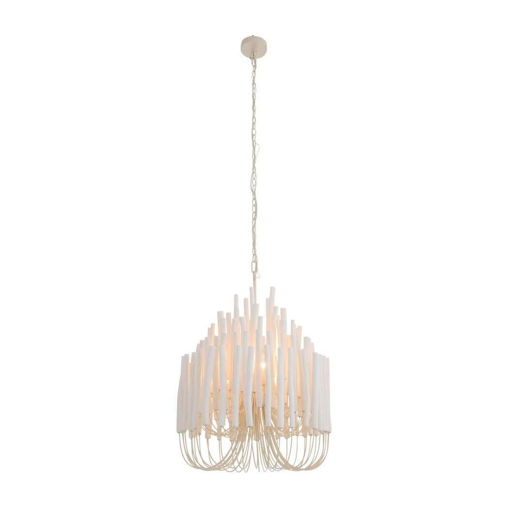 Arteriors Tilda Whitewash Stained Wood Chandelier