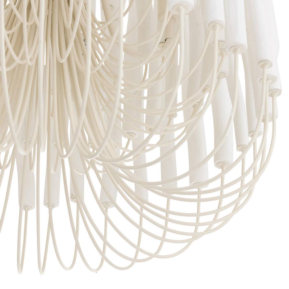 Arteriors Tilda Whitewash Stained Wood Chandelier