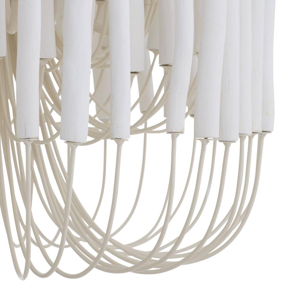 Arteriors Tilda Whitewash Stained Wood Chandelier