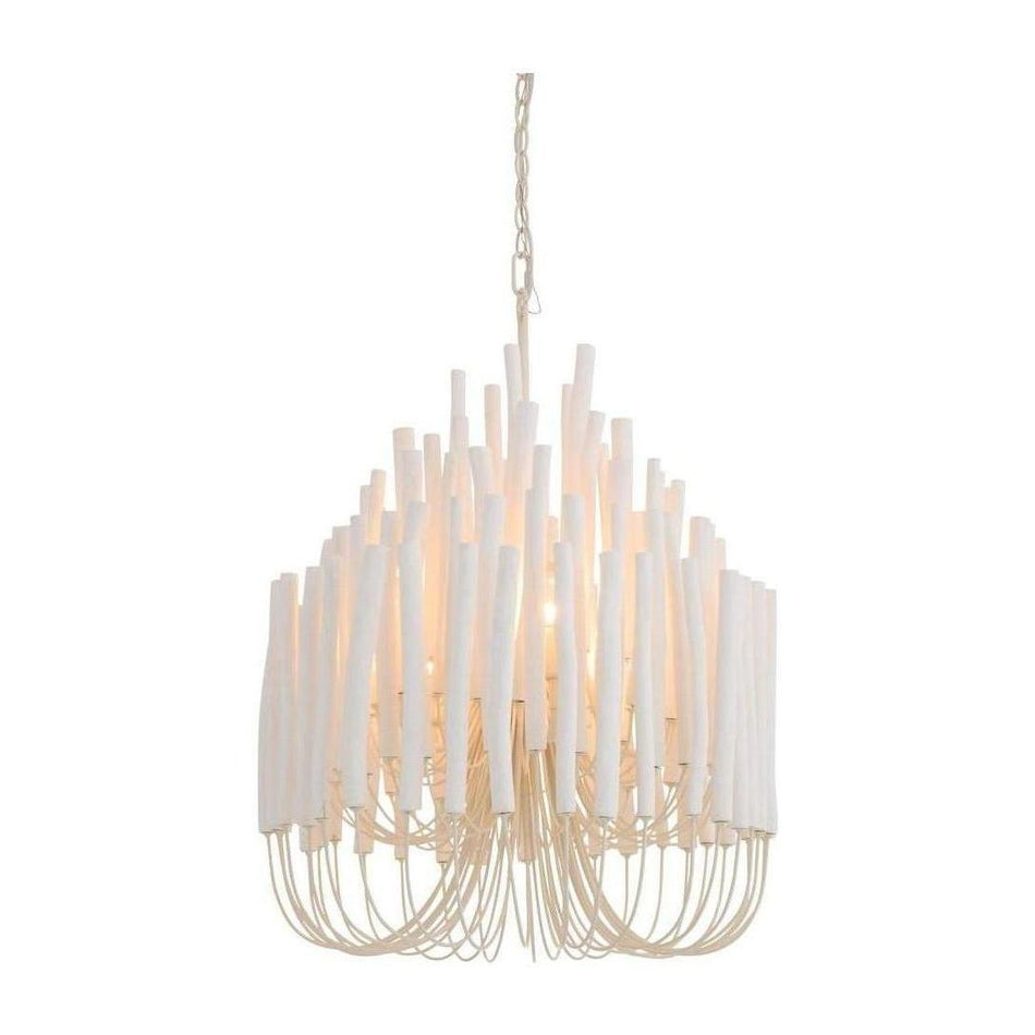 Arteriors Tilda Whitewash Stained Wood Chandelier