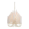 Arteriors Tilda Whitewash Stained Wood Chandelier