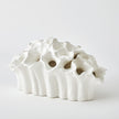 Global Views Matte White Flora Coral Bouquet