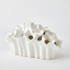 Global Views Matte White Flora Coral Bouquet