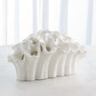 Global Views Matte White Flora Coral Bouquet