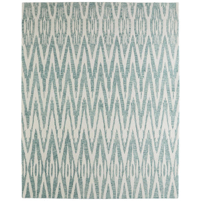 Feizy Wallace 8A40F Modern Chevron Rug in Blue/White