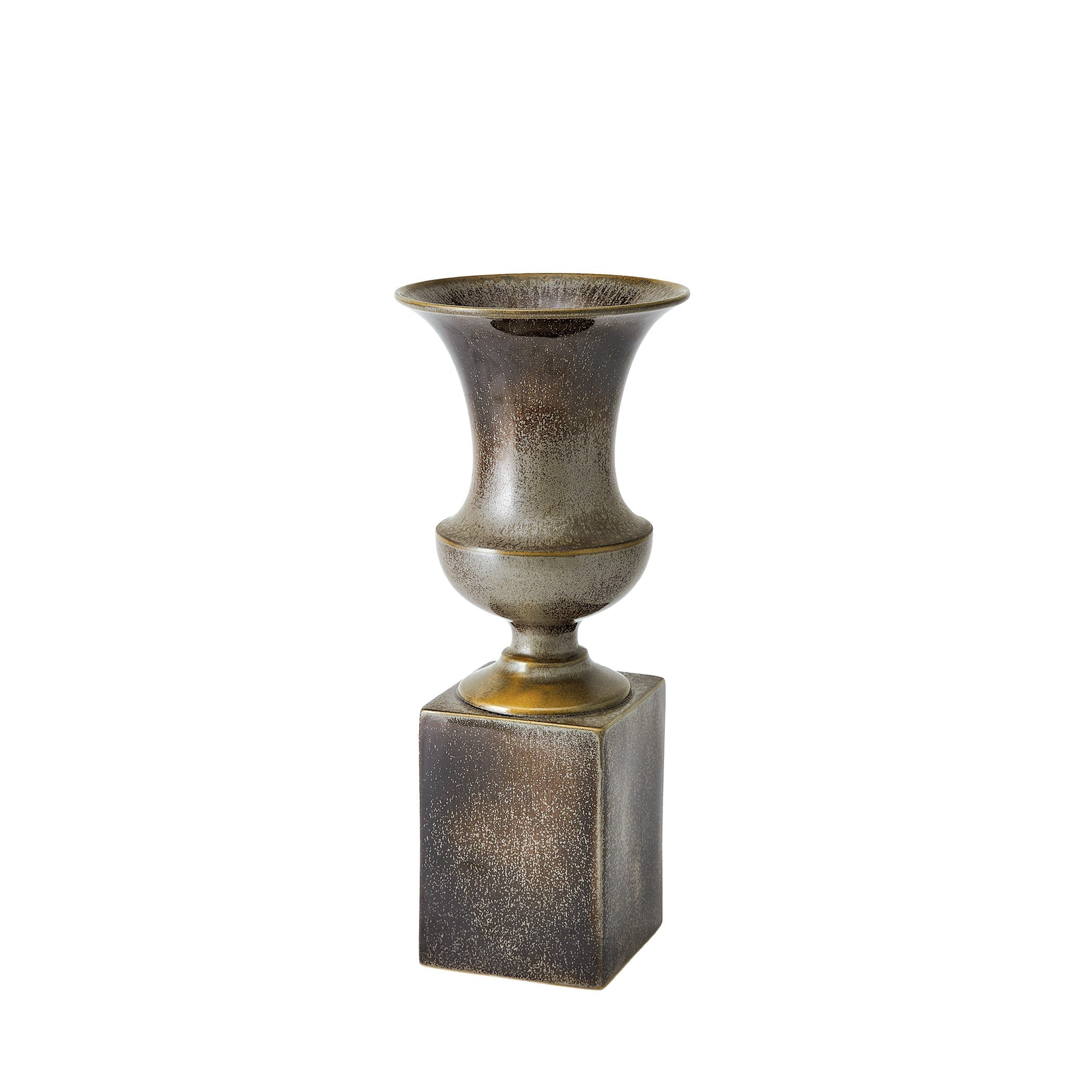 Global Views Reactive Silver Pedestal Vase