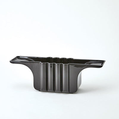 Global Views Black Flying Column Vase and Bowl
