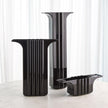 Global Views Black Flying Column Vase and Bowl