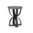 Magnussen Home Bowden Rustic Honey And Distressed Iron Round Accent Table