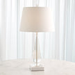 Global Views Marble Base Tapered Crystal Lamp