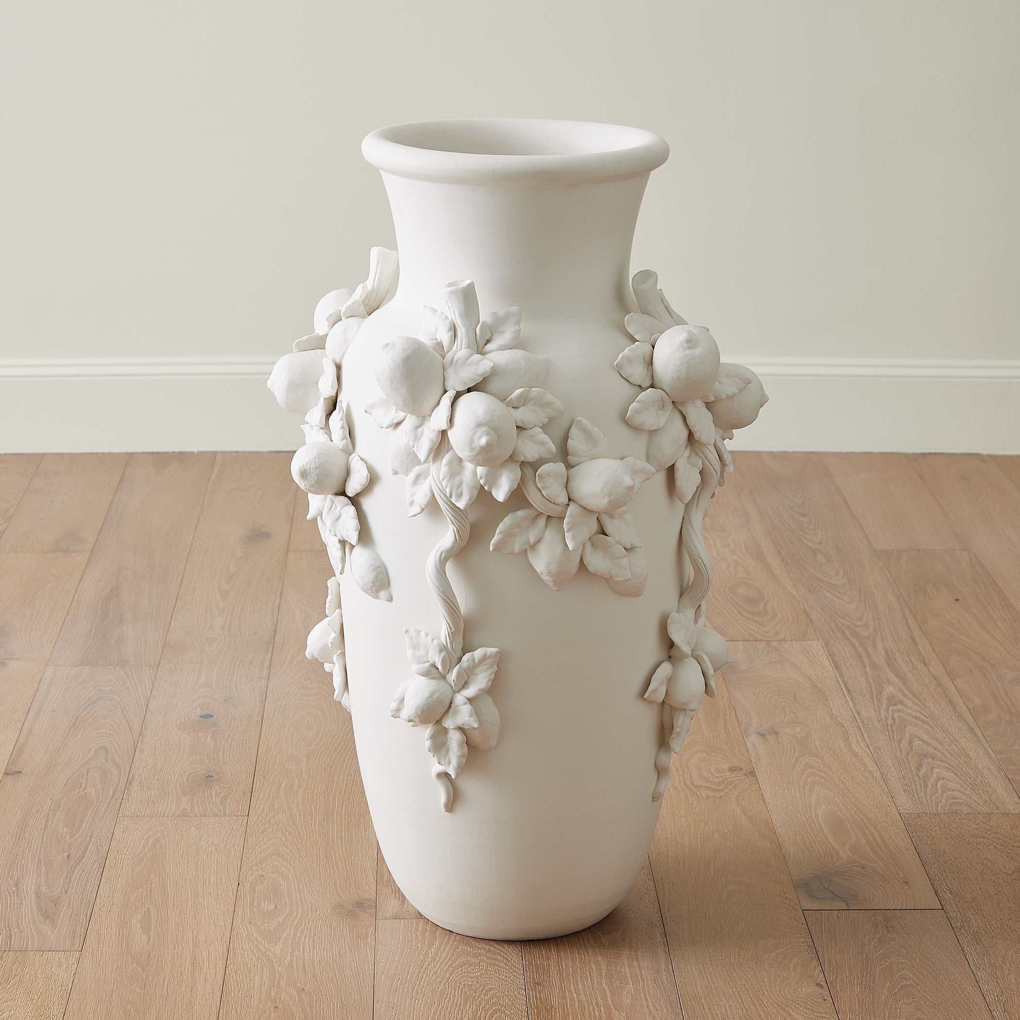 Global Views Matte White Villa Limone Urn