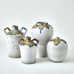 Global Views Volcan Grey Reactive Green Handled Jars
