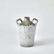 Global Views Volcan Grey Reactive Green Handled Jars