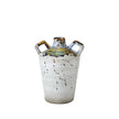 Global Views Volcan Grey Reactive Green Handled Jars