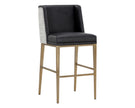 Sunpan Joplin Barstool - Cantina Black / Vera White Pepper
