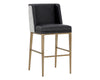 Sunpan Joplin Barstool - Cantina Black / Vera White Pepper