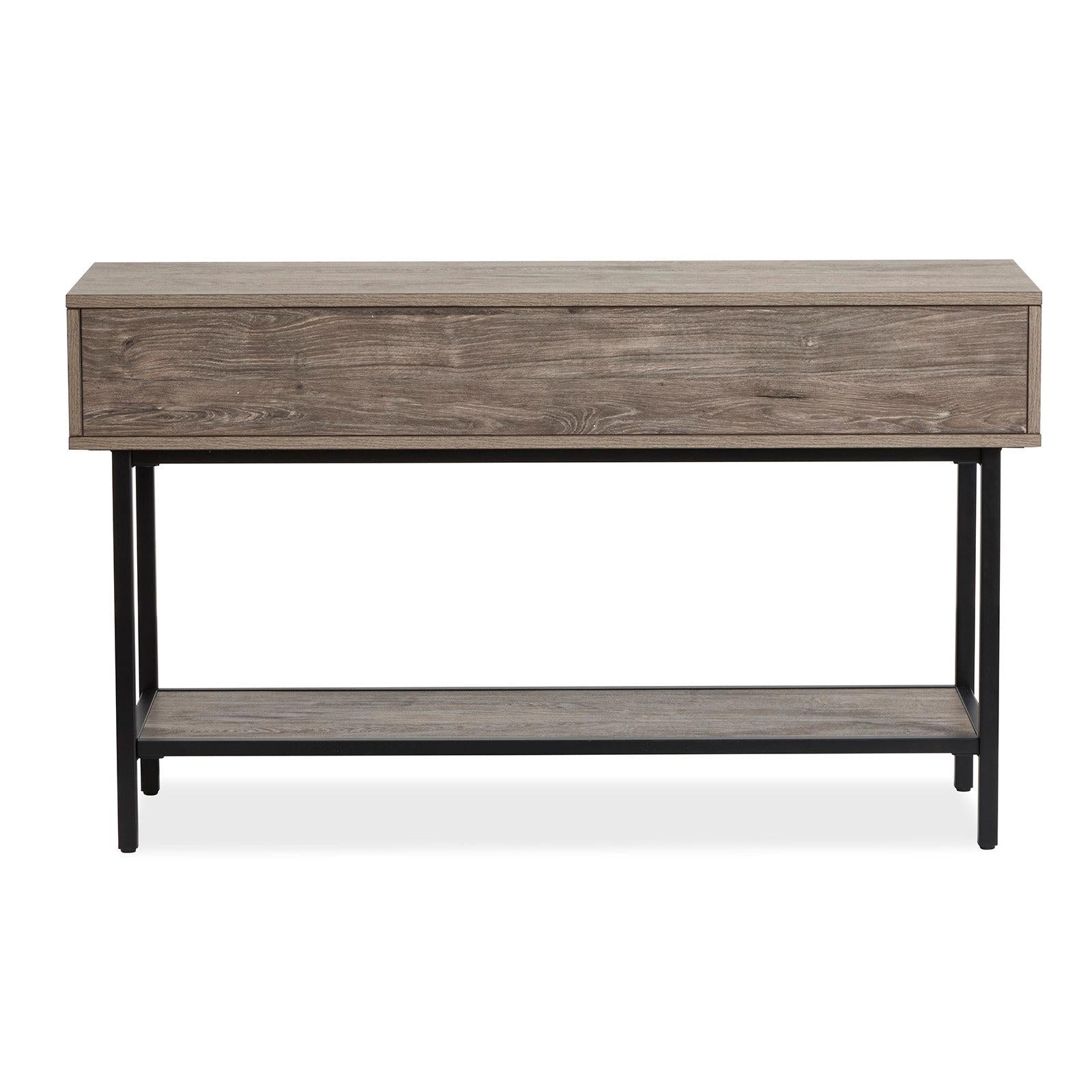 Magnussen Home Fenwick Whitetail Brown And Smoke Glass Rectangular Sofa Table