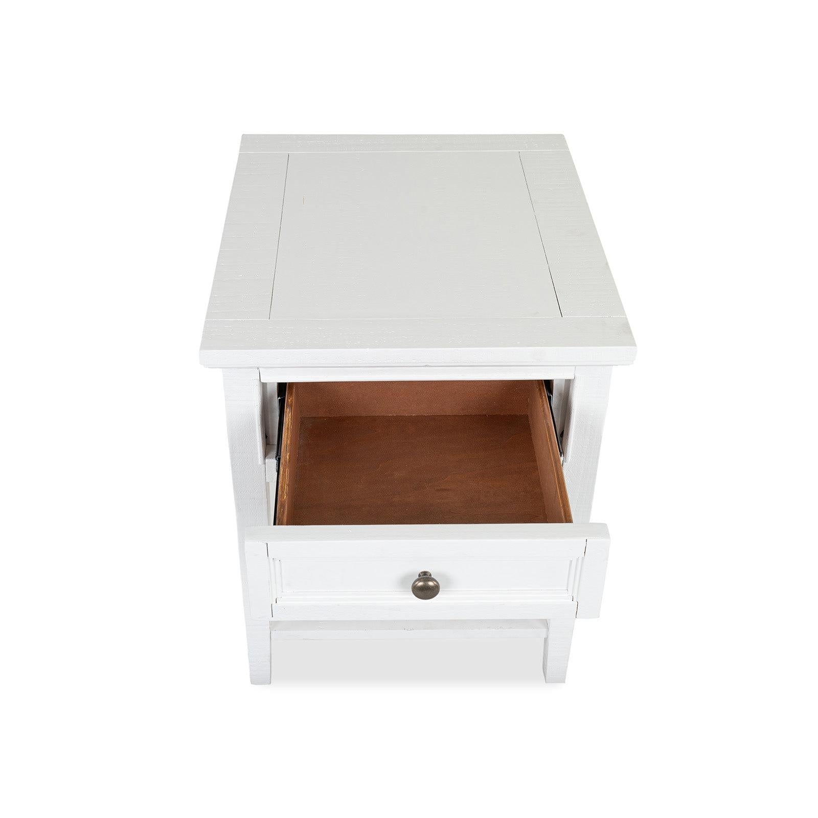 Magnussen Home Heron Cove Chalk White Rectangular End Table