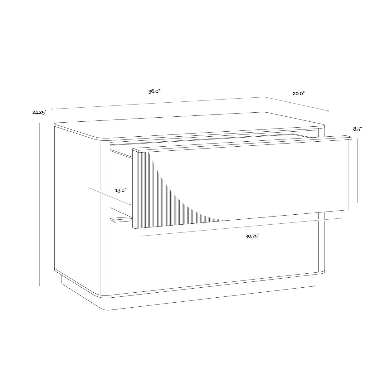 Sunpan Kalla Nightstand