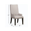 Magnussen Home Bellamy Peppercorn Upholstered Host Chair Set of 2