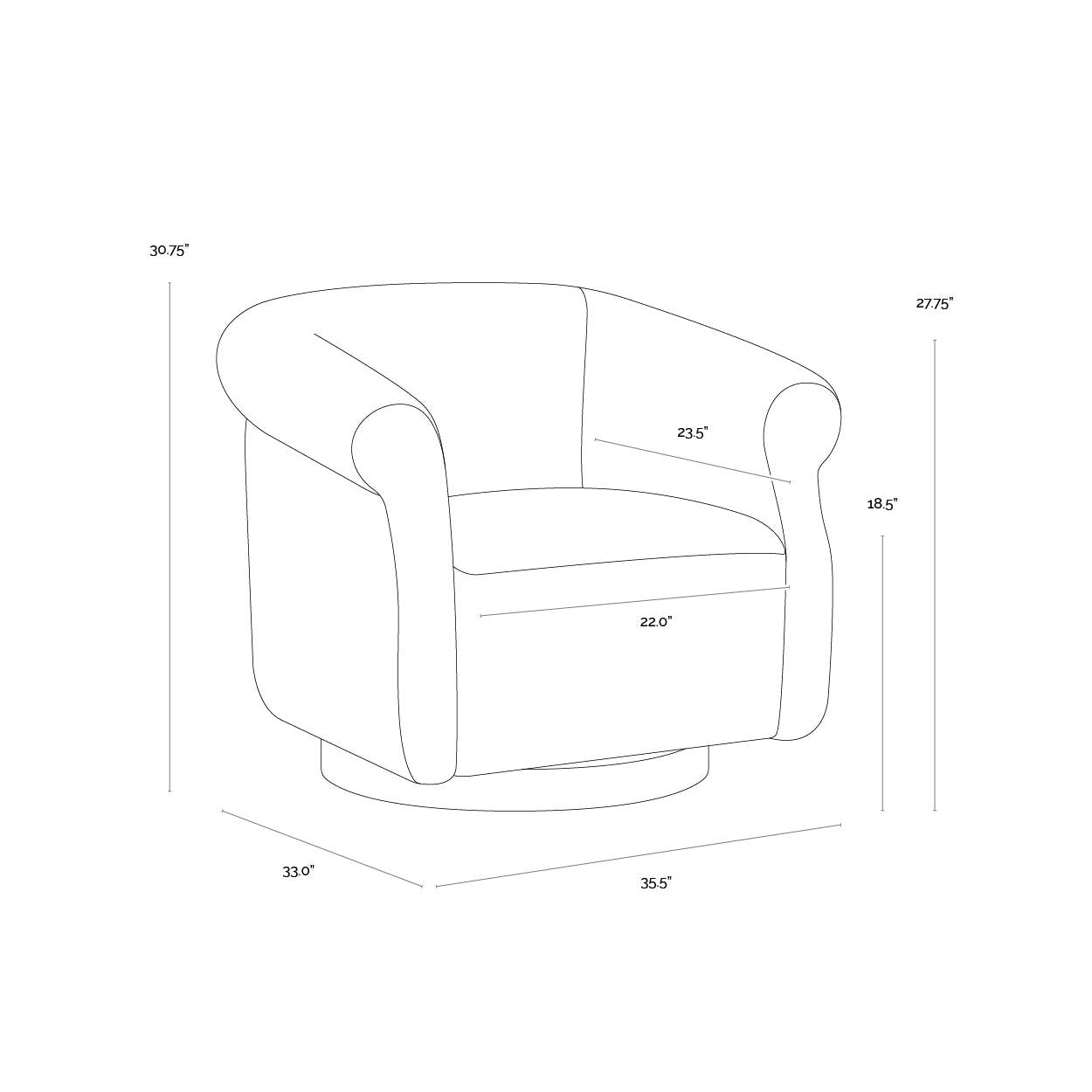 Sunpan Libby Swivel Lounge Chair Clearance