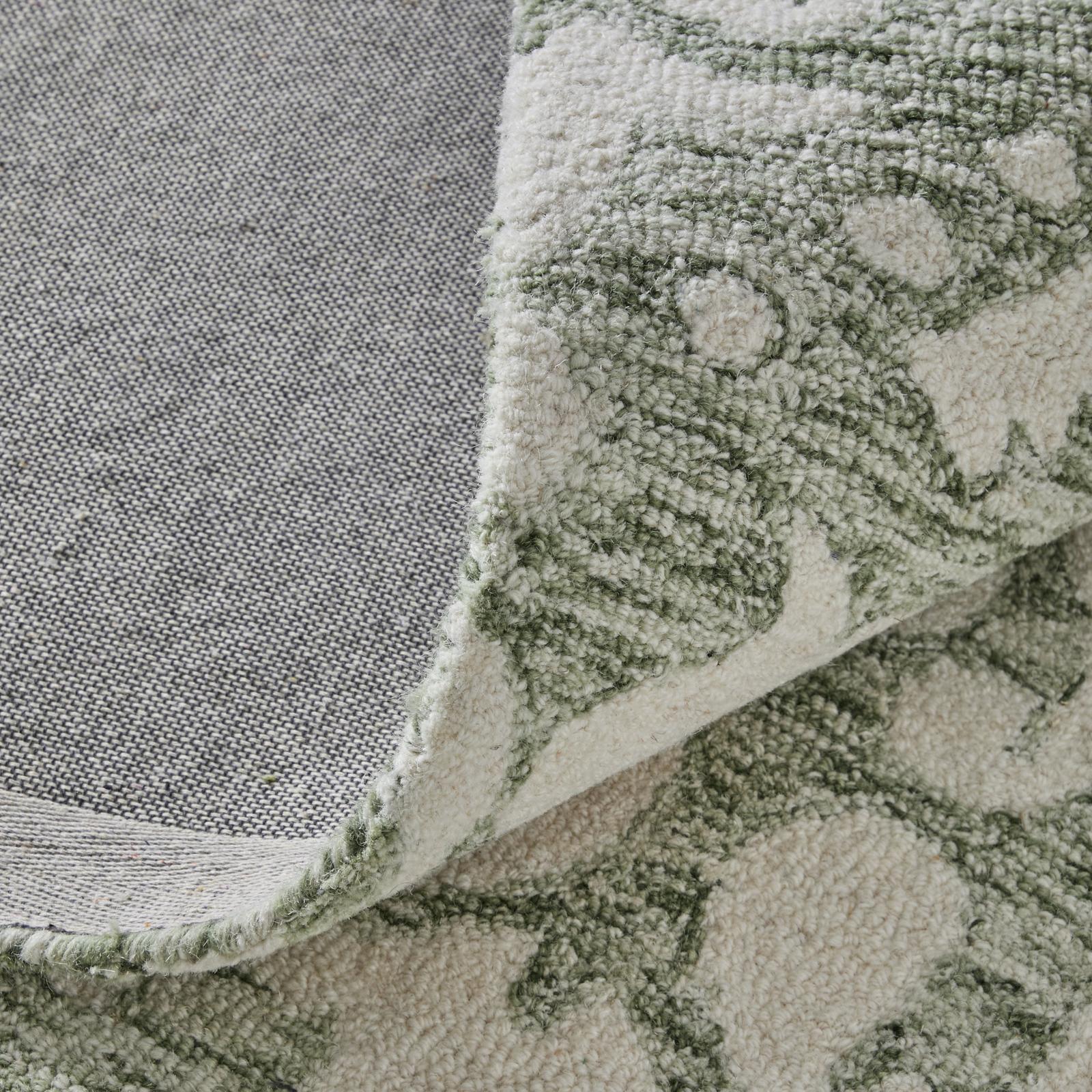 Feizy Belfort 8A28F Traditional Floral & Botanical Rug in Ivory/Green