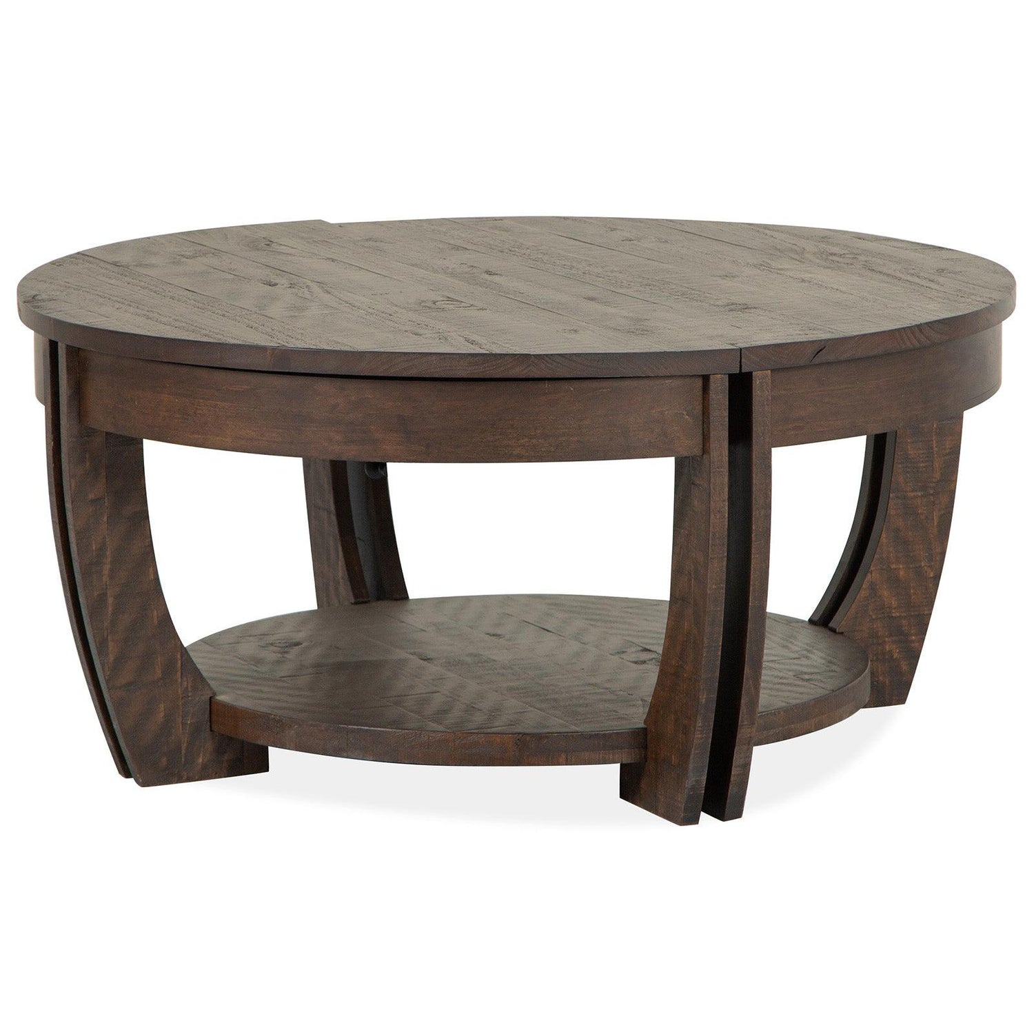 Magnussen Home Lyndale Nutmeg Lift Top Storage Cocktail Table With Casters