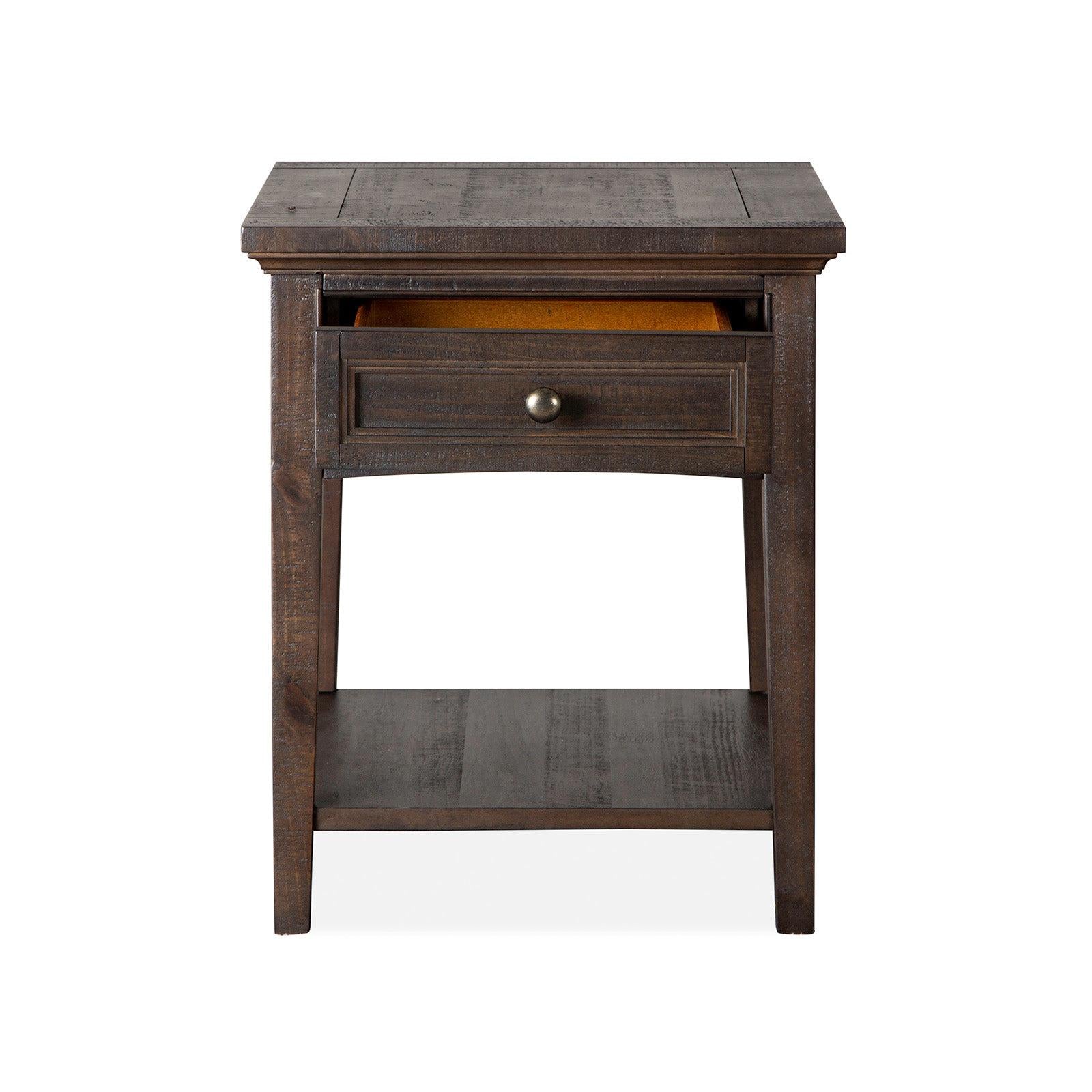 Magnussen Home Westley Falls Graphite Rectangular End Table