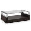 Magnussen Home Revere Graphite Rectangular Cocktail Table With Casters