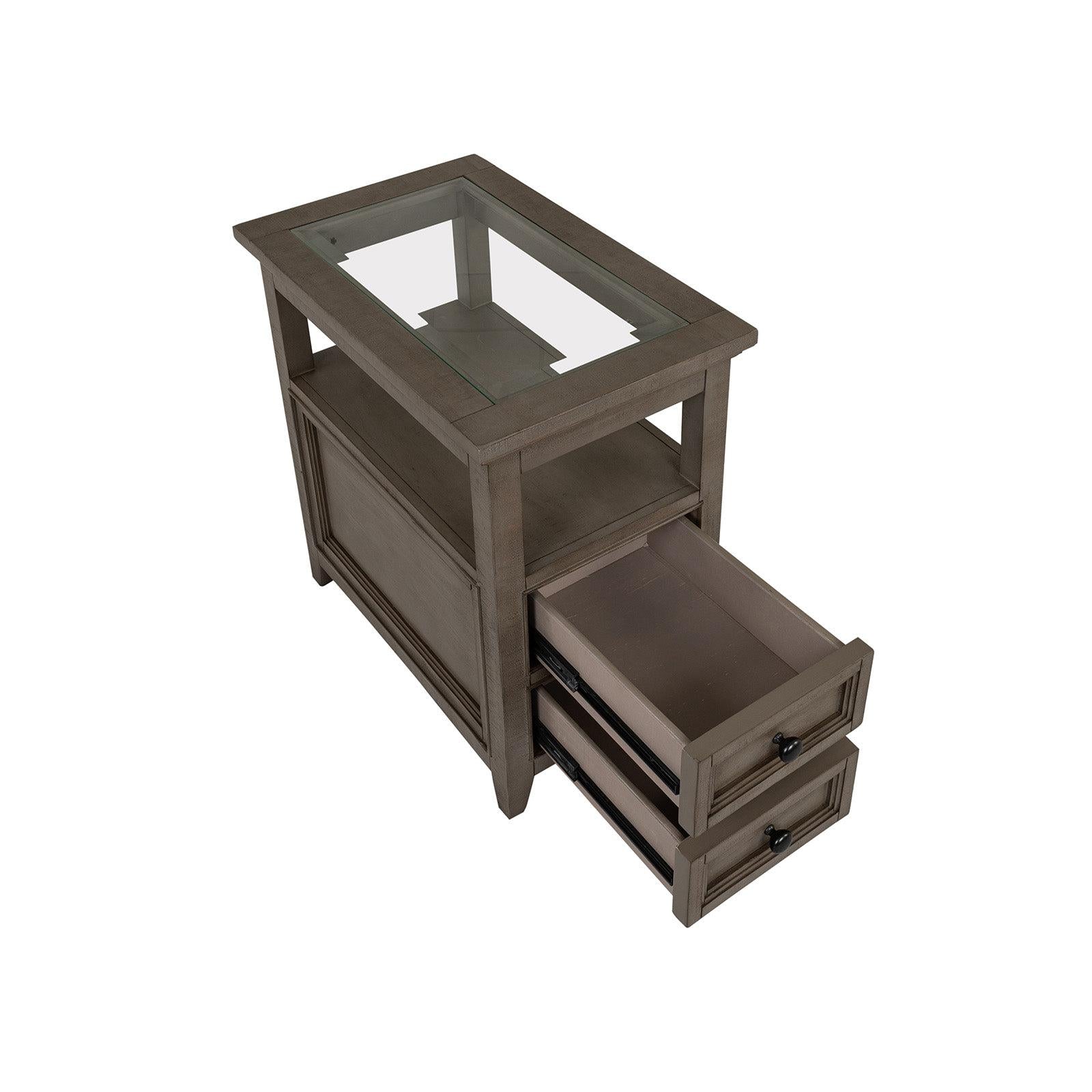 Magnussen Home Paxton Place Dovetail Grey Chairside End Table