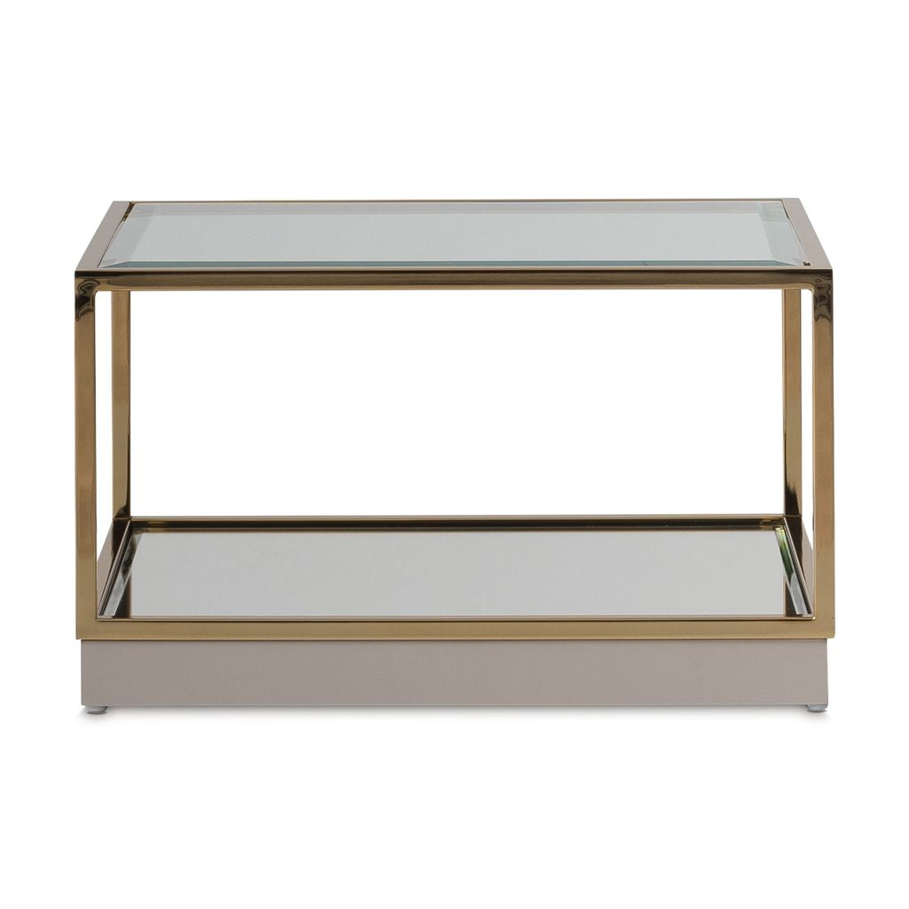 Michael Amini Savannah Breeze Bright Gold Short Cocktail Table - Set of 2