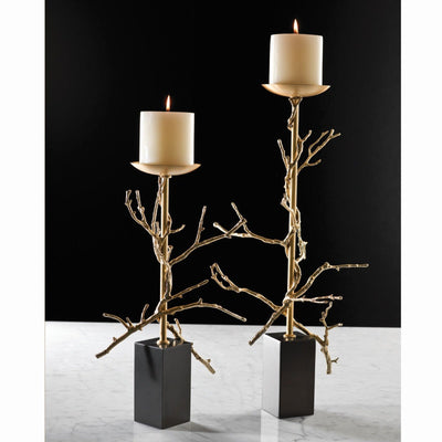 Global Views Twig Brass Candle Holder Clearance