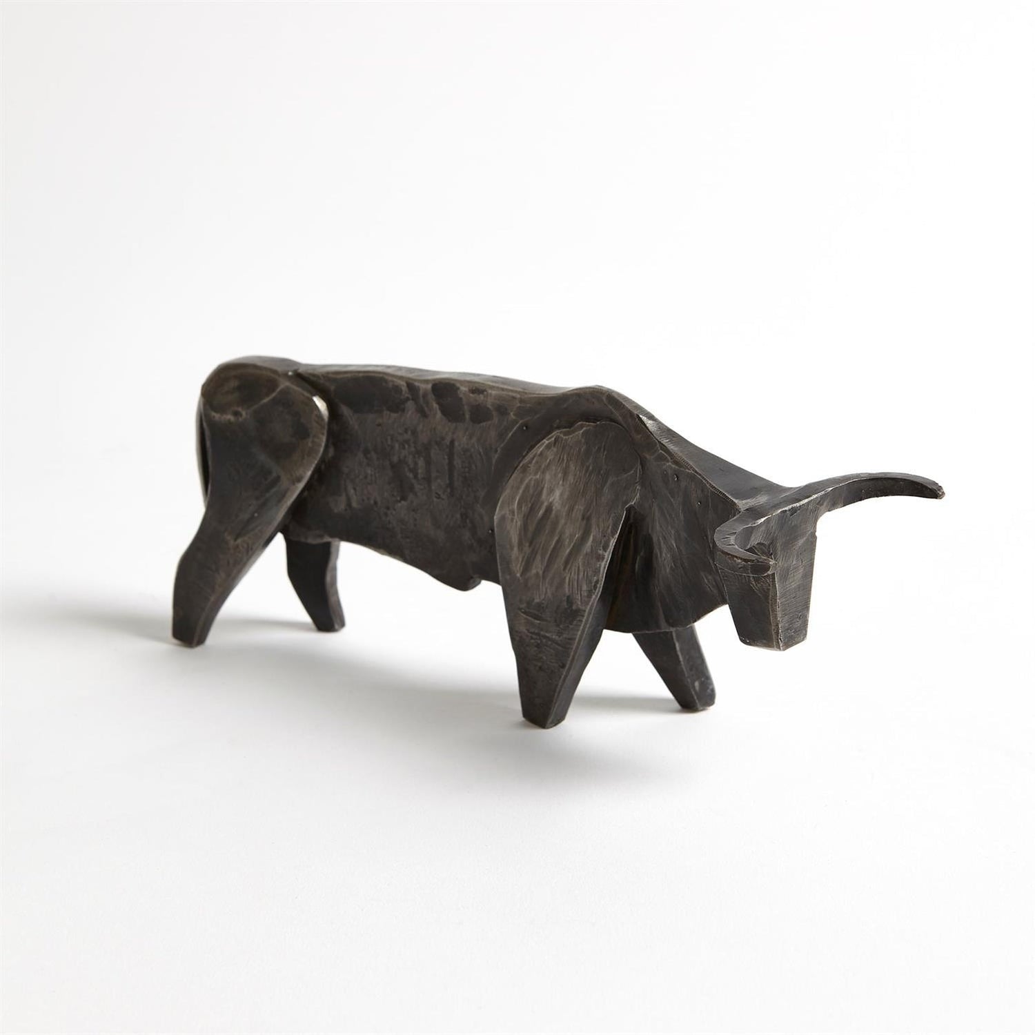 Global Views Natural Iron Bull Sculpture