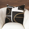 Global Views Beige Black Brass Loop Pillow