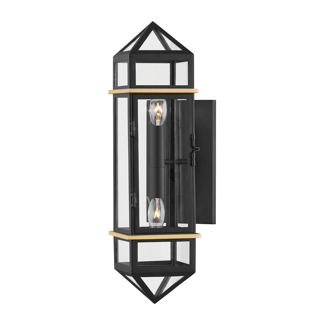 Hudson Valley Lighting Bedford Hills 2 Light 7.5 inch Aged Brass/Black Wall Sconce Wall Light Clearance