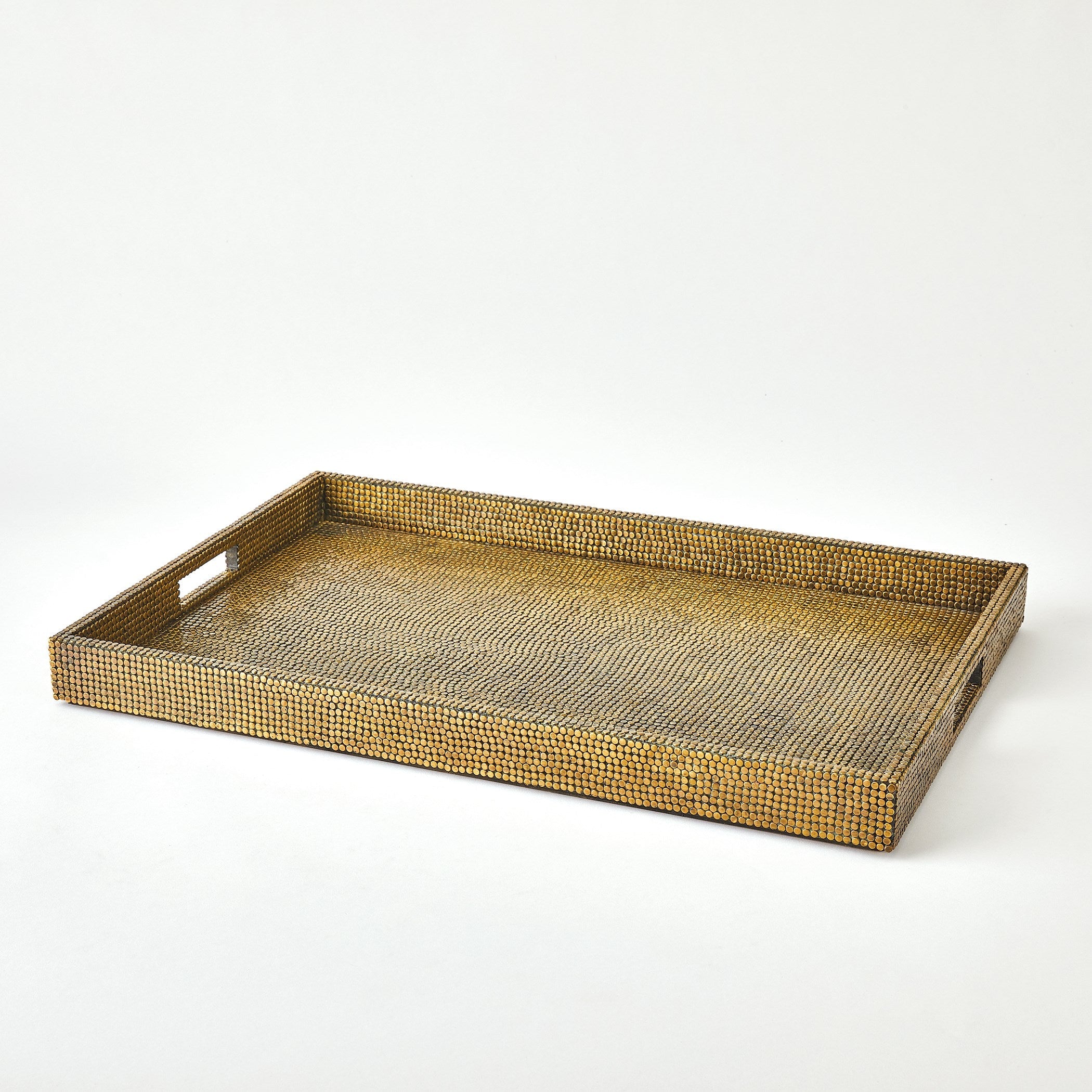 Global Views Brass Lames Boxes and Trays Aged